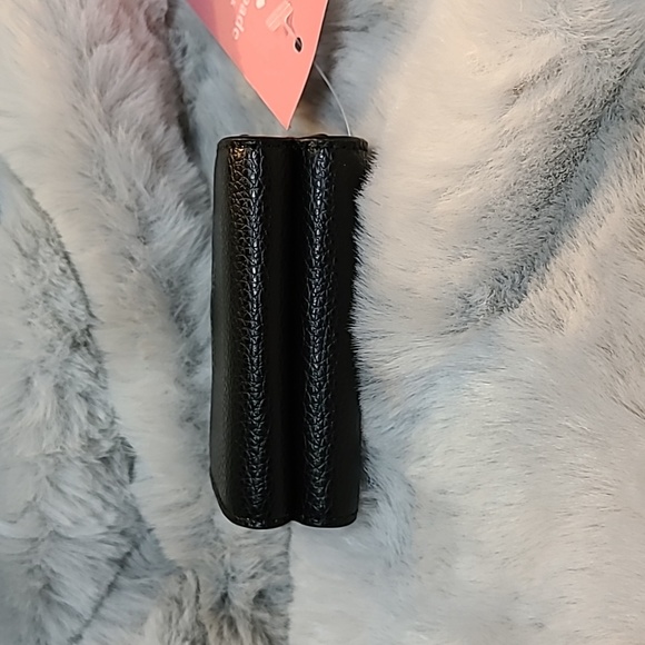 Kate Spade "EVA" Micro Trifold Leather Wallet-WLRU6275 Black/Beige-NWT - Picture 3 of 11
